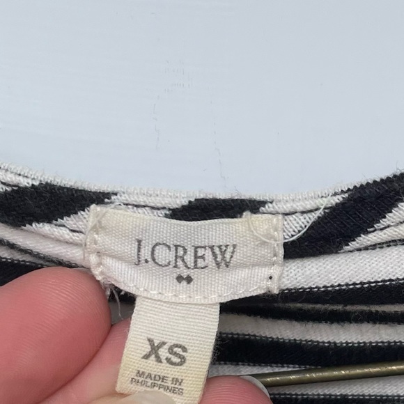 J.Crew black & white striped peplum - Picture 7 of 8